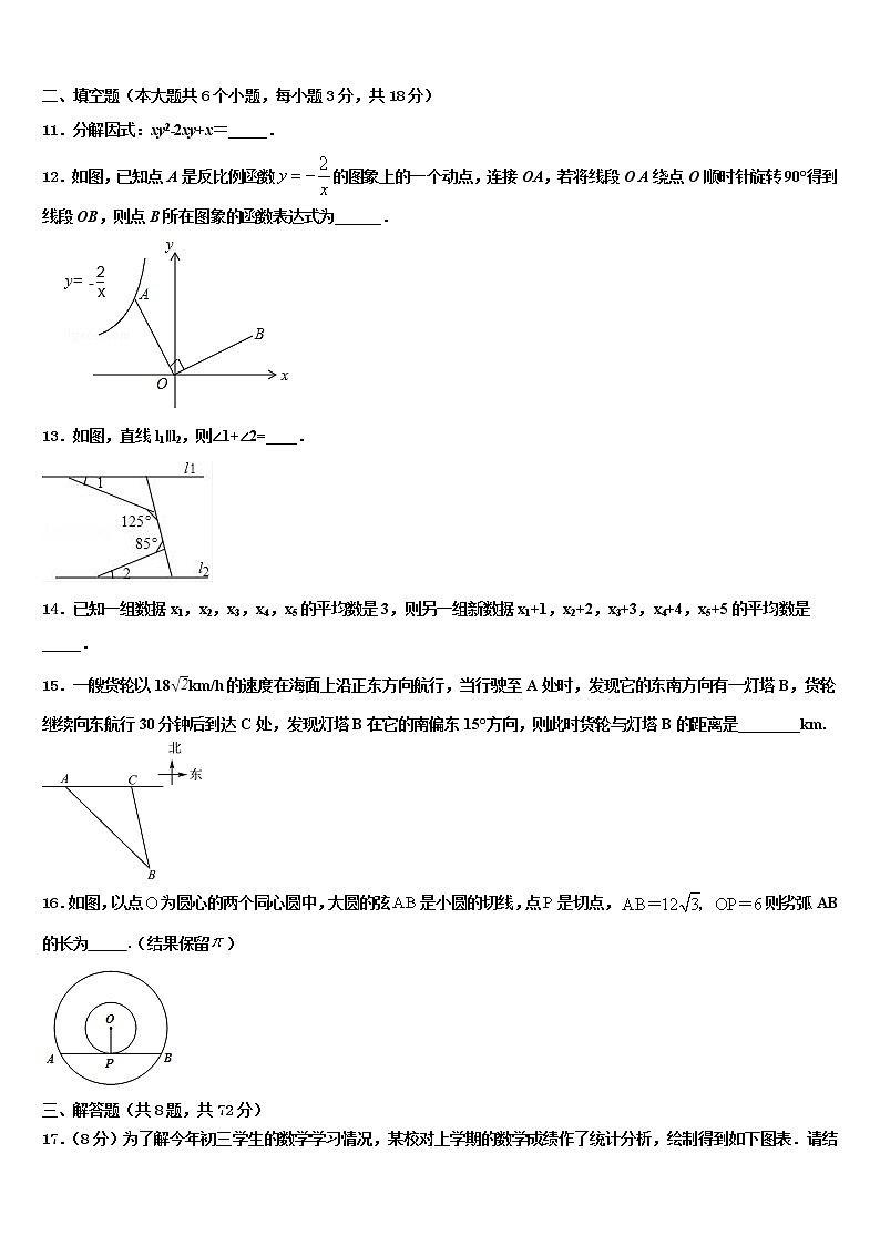 江苏省扬州市江都区实验初级中学2021-2022学年中考数学仿真试卷含解析03