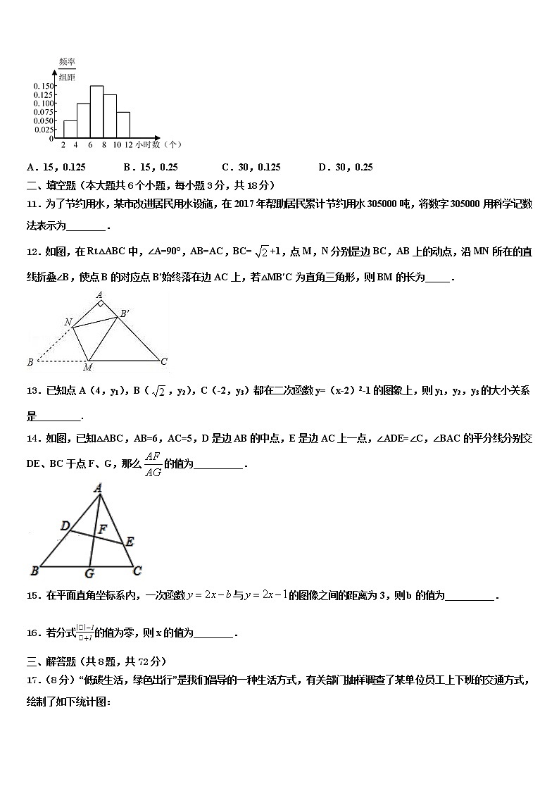 山东省潍坊市诸城市重点达标名校2022年中考三模数学试题含解析03