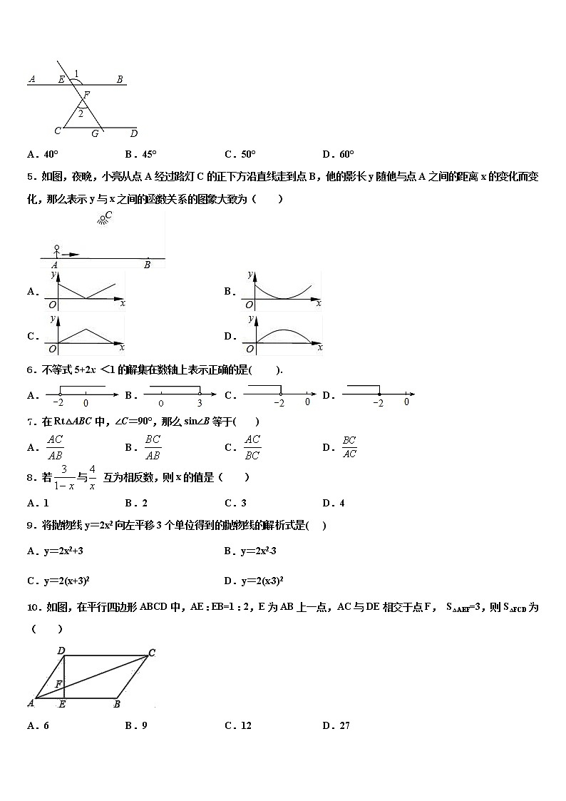 山东省济南市重点中学2021-2022学年中考数学适应性模拟试题含解析第2页