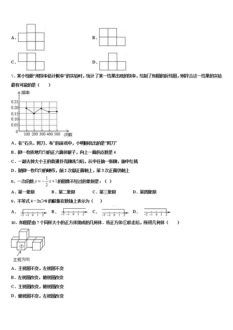 内蒙古通辽市库伦旗重点达标名校2021-2022学年中考数学模拟预测试卷含解析02