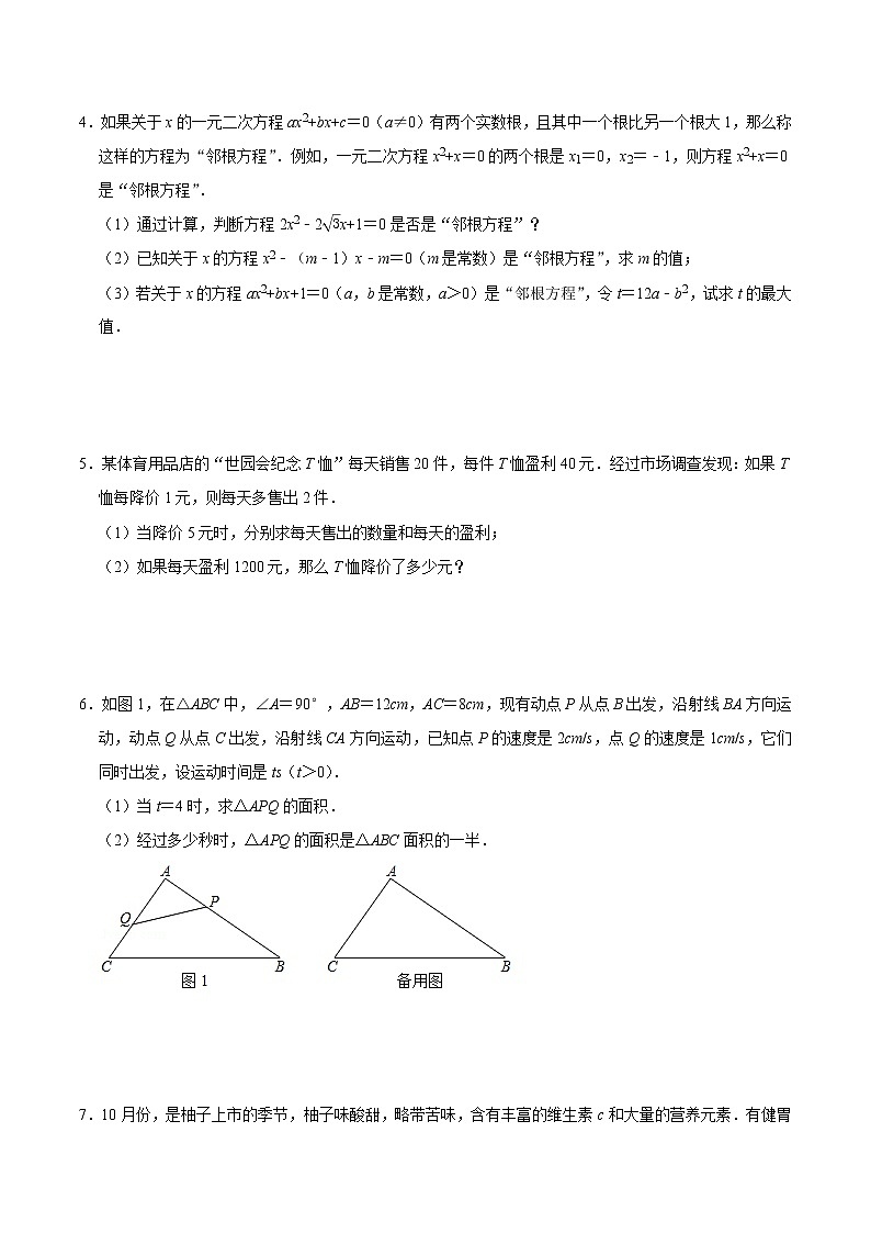 专题05 用一元二次方程解决问题(培优)(学生版)第2页