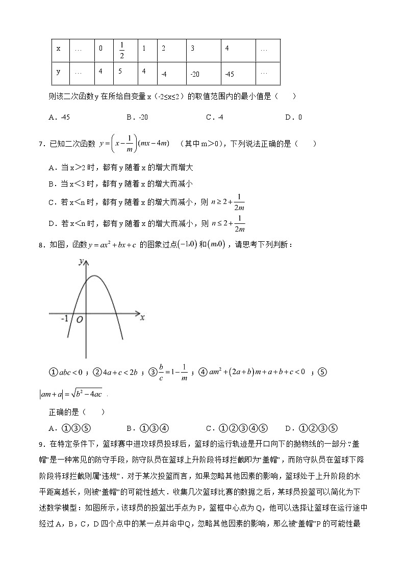 浙教版数学复习阶梯训练:二次函数含解析(提高训练)第2页