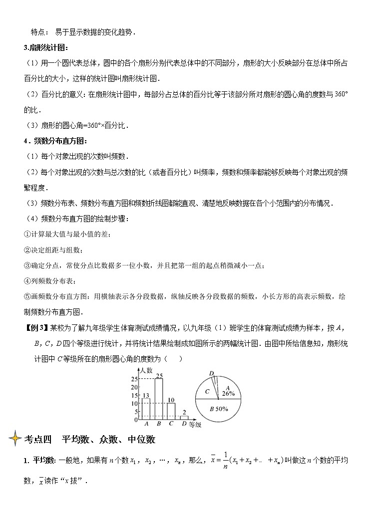 专题15 统计(讲+练)-2022年中考数学二轮复习核心专题复习攻略(原卷版)第2页