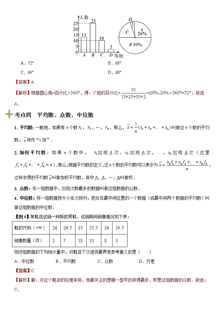 专题15 统计(讲+练)-2022年中考数学二轮复习核心专题复习攻略(解析版)第3页