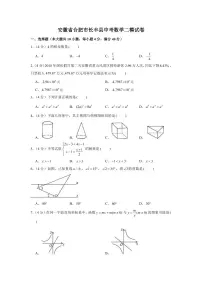 2022年安徽省合肥市长丰县中考初三二模数学试卷及答案