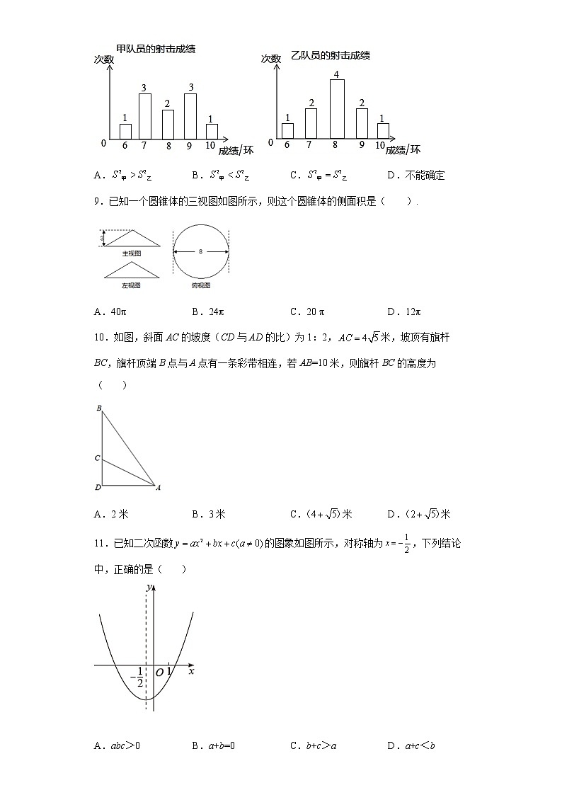 2022年山東省臨沂市蘭山區(qū)九年級數學一模試題(word版含答案)第2頁