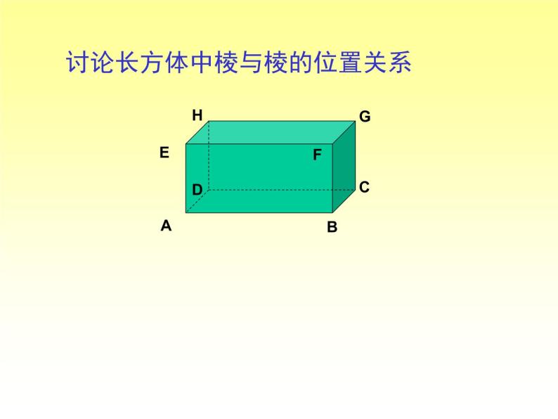 沪教版（上海）六年级第二学期数学8.3长方体中棱与棱位置关系的认识（18张PPT）08