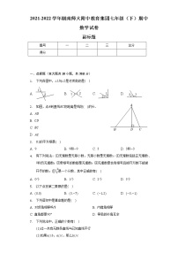 2021-2022学年湖南师大附中教育集团七年级（下）期中数学试卷（含解析）