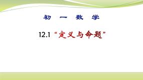 苏科版七年级下册12.1 定义与命题集体备课ppt课件