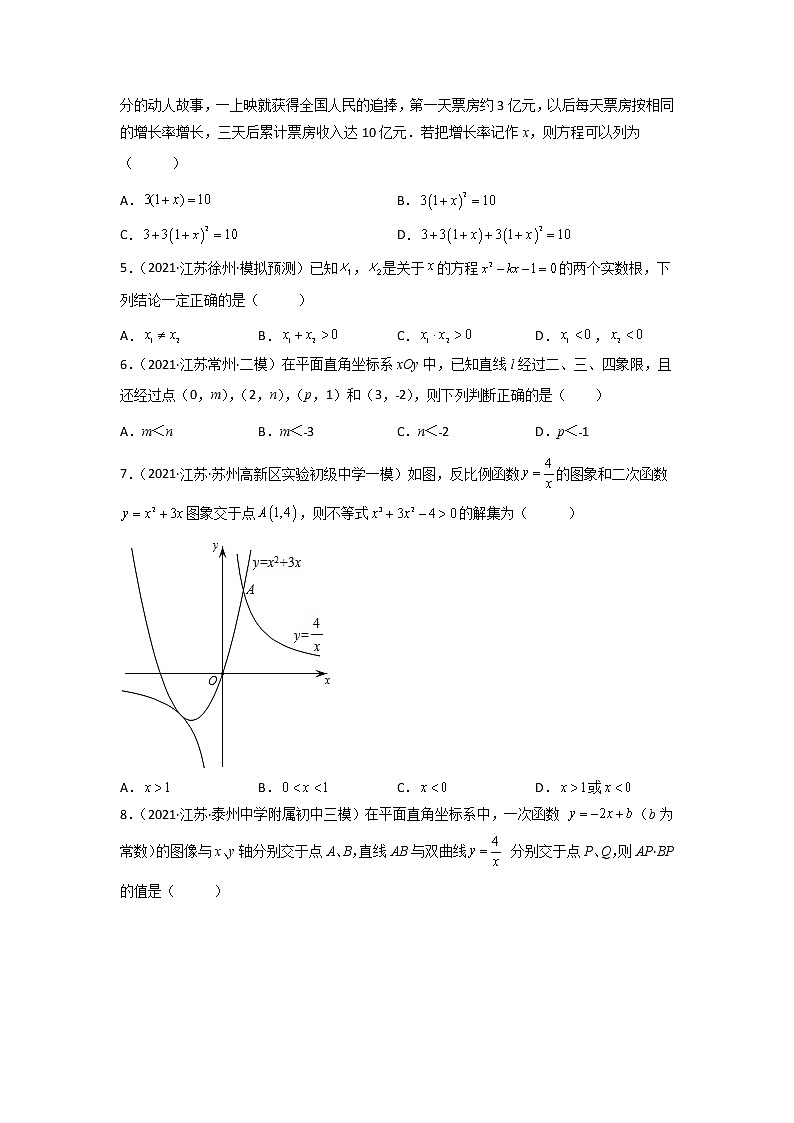专练02-50题(选择题-提升)2022中考数学考点必杀500题(江苏专用)(原卷版)第2页