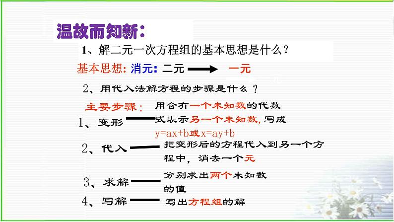 二元一次方程组的解法 8.2加减消元法 人教版数学七年级下册 课件第2页