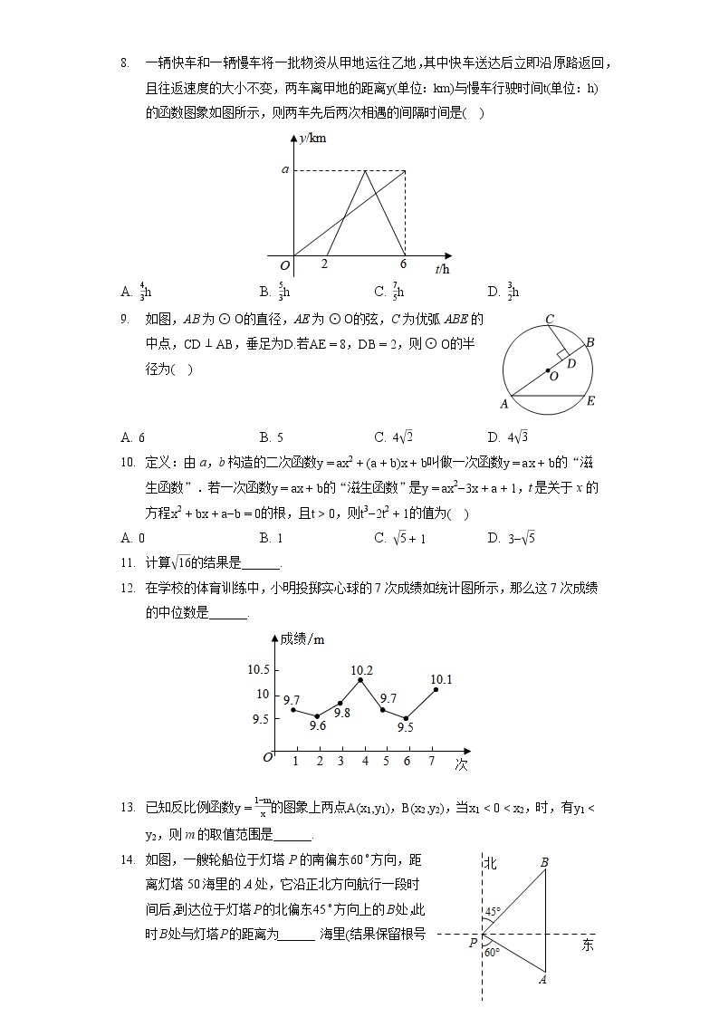 2022年湖北省武汉市部分学校九年级四月调研数学模拟试卷（二）（含答案解析）02