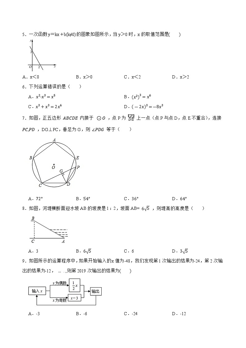 模拟卷01-2022年中考数学模拟热身练习卷(广东专用)(原卷版)第2页