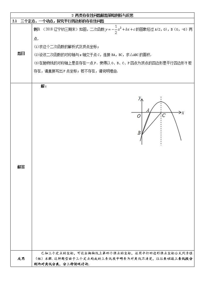 2022年中考压轴题专题讲练四 平行四边形存在性问题(无答案)第2页