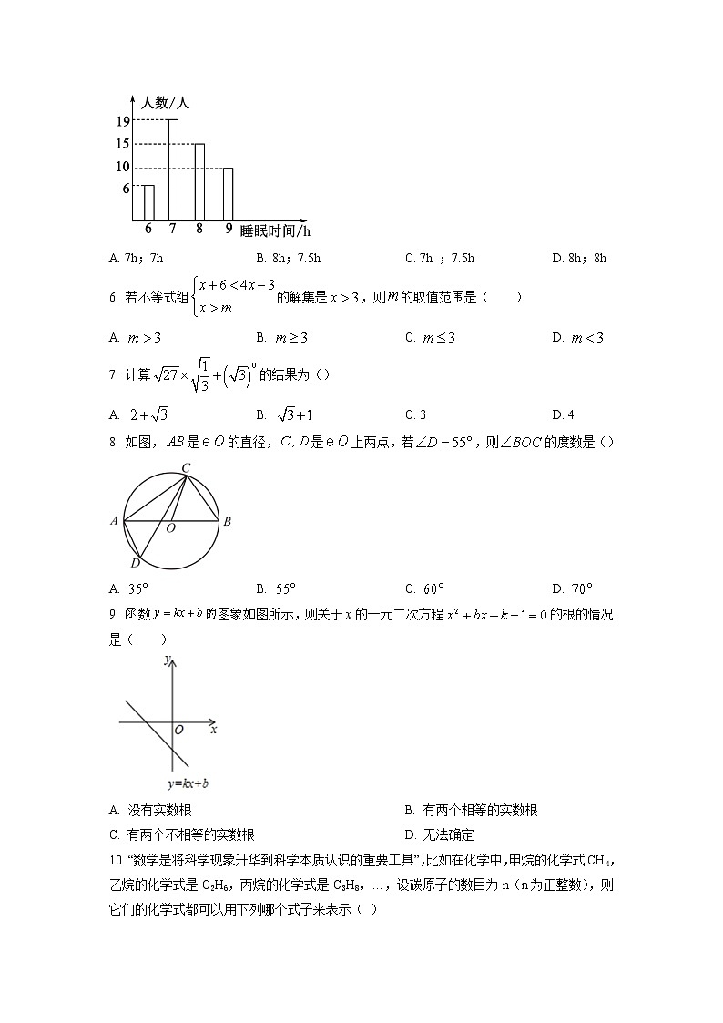 2022年山东省聊城市莘县中考三模数学试题(含答案)02