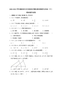 2020-2021学年湖南省长沙市雨花区雅礼教育集团七年级（下）期末数学试卷