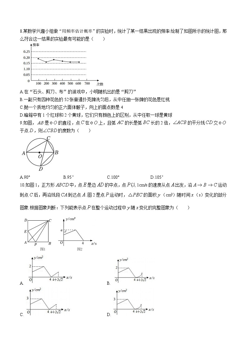 2022年广东省韶关市乳源县初中学业水平第三次模拟考试数学试题(word版含答案)第2页