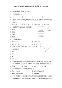 2022年河南省南阳市淅川县中考数学一模试卷（含解析）