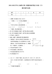 2021-2022学年上海师大第三附属实验学校八年级（下）期中数学试卷(含解析 )