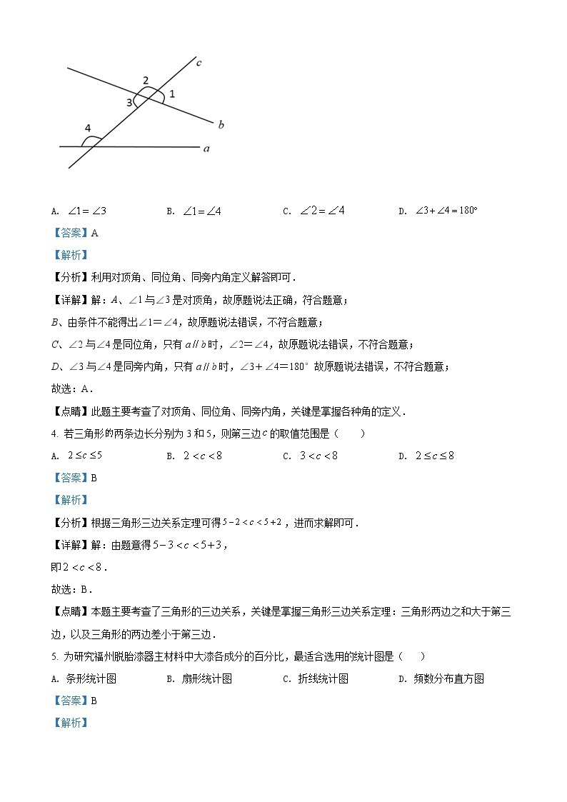 福建省福州市2020-2021学年七年级下学期期末数学试题（试卷+解析）02