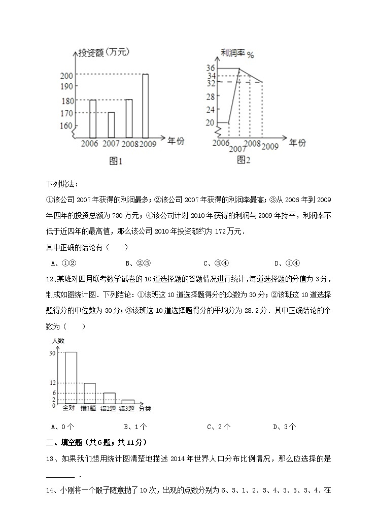 新人教版七年下第10章数据的收集、整理与描述练习 B卷第3页