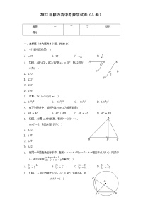 2022年陕西省中考数学试卷（A卷）（含解析）