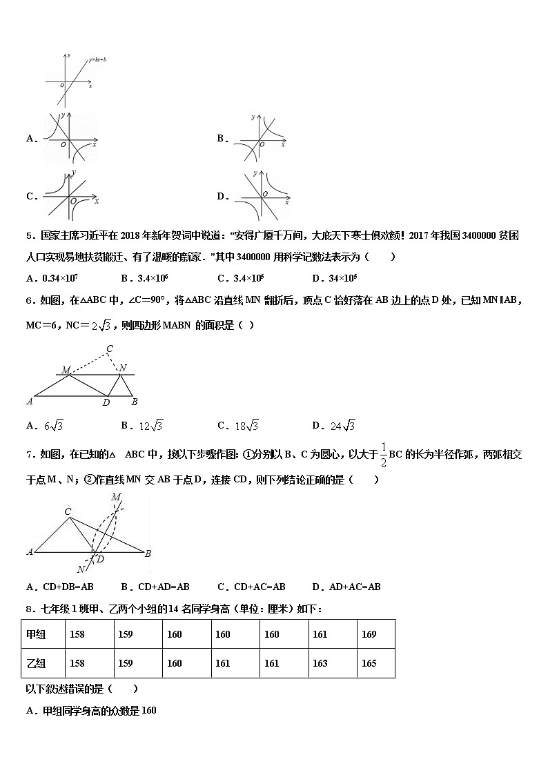 2021-2022学年贵州省遵义汇川区六校联考中考数学考前最后一卷含解析02