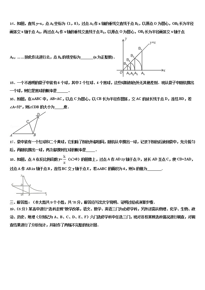 2021-2022学年河南省商丘市拓城县重点达标名校中考数学适应性模拟试题含解析03