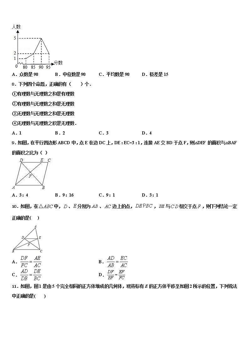 2021-2022学年湖南省邵阳市郊区重点中学中考数学最后一模试卷含解析第2页