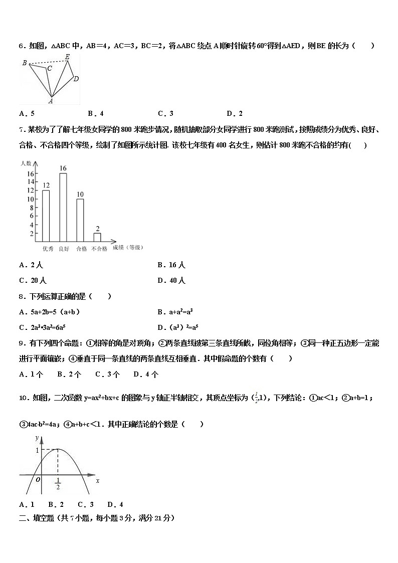 2021-2022学年江苏省常州市钟楼区二十四中学毕业升学考试模拟卷数学卷含解析第2页