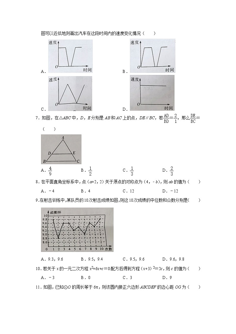 2022年四川省雅安市中考数学真题(word版无答案)第2页