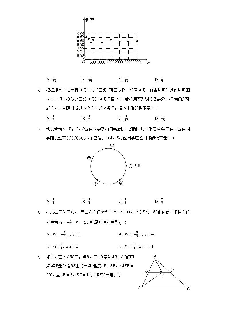 北师大版初中数学九年级上册期中测试卷(标准困难)(含答案解析)02