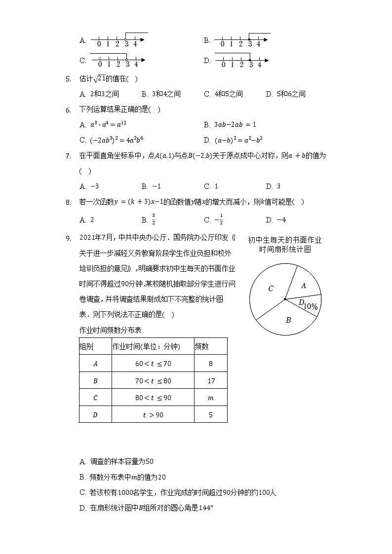 2022年贵州省遵义市中考数学试卷(含解析)第2页