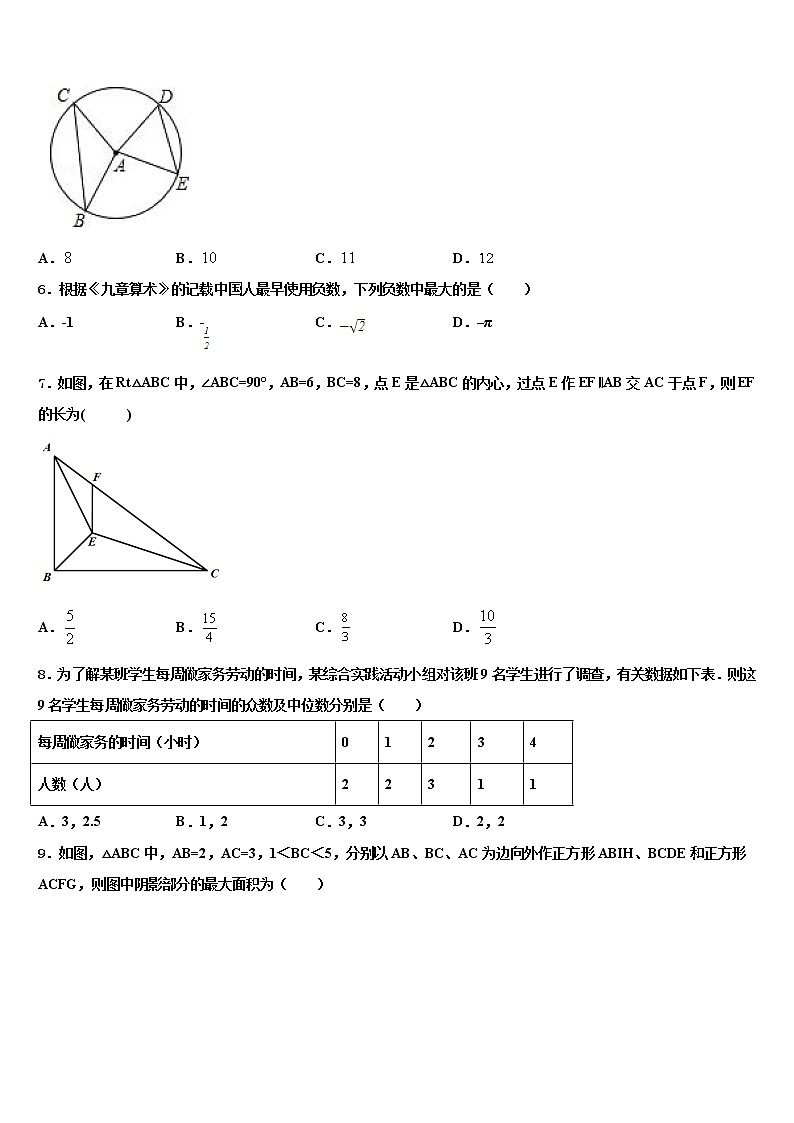 2021-2022学年内蒙古乌拉特前旗三校中考数学押题试卷含解析第2页