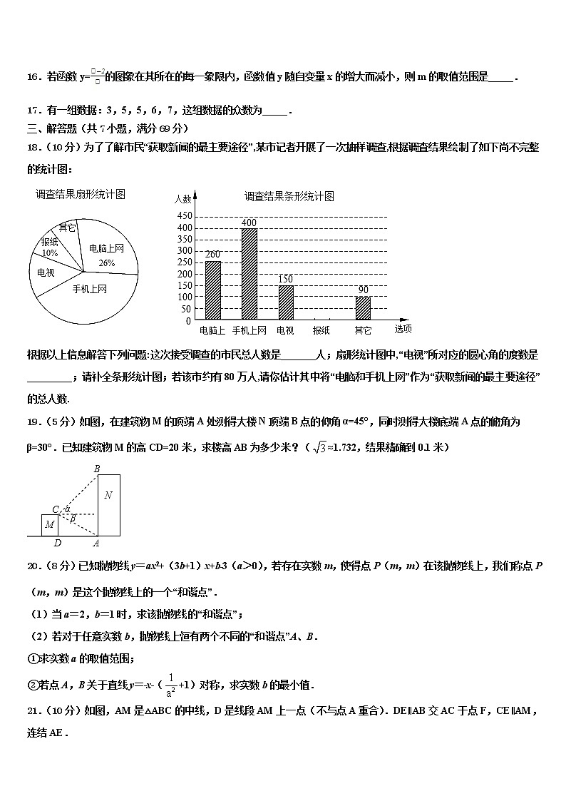 2021-2022学年益阳市重点中学中考数学考前最后一卷含解析第3页