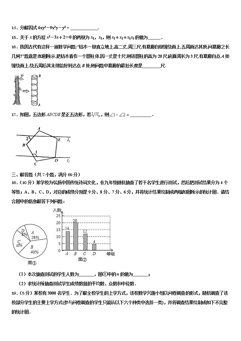 2022届广东省汕头潮阳区五校联考中考数学对点突破模拟试卷含解析第3页