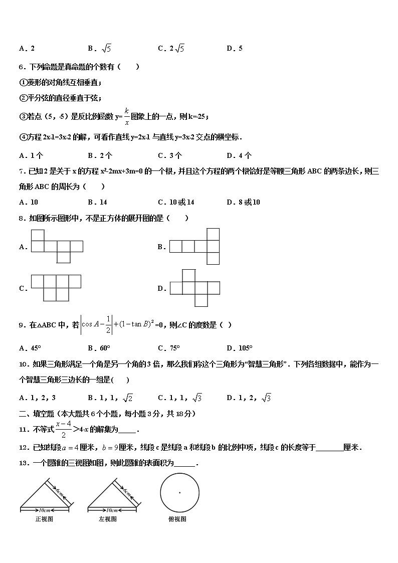 2022届广东省湛师附中、实验学校中考数学押题试卷含解析02
