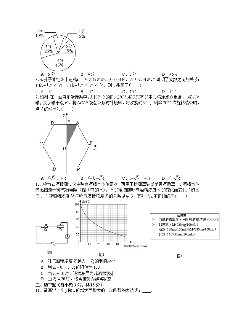 2022年河南省中考数学试卷第2页