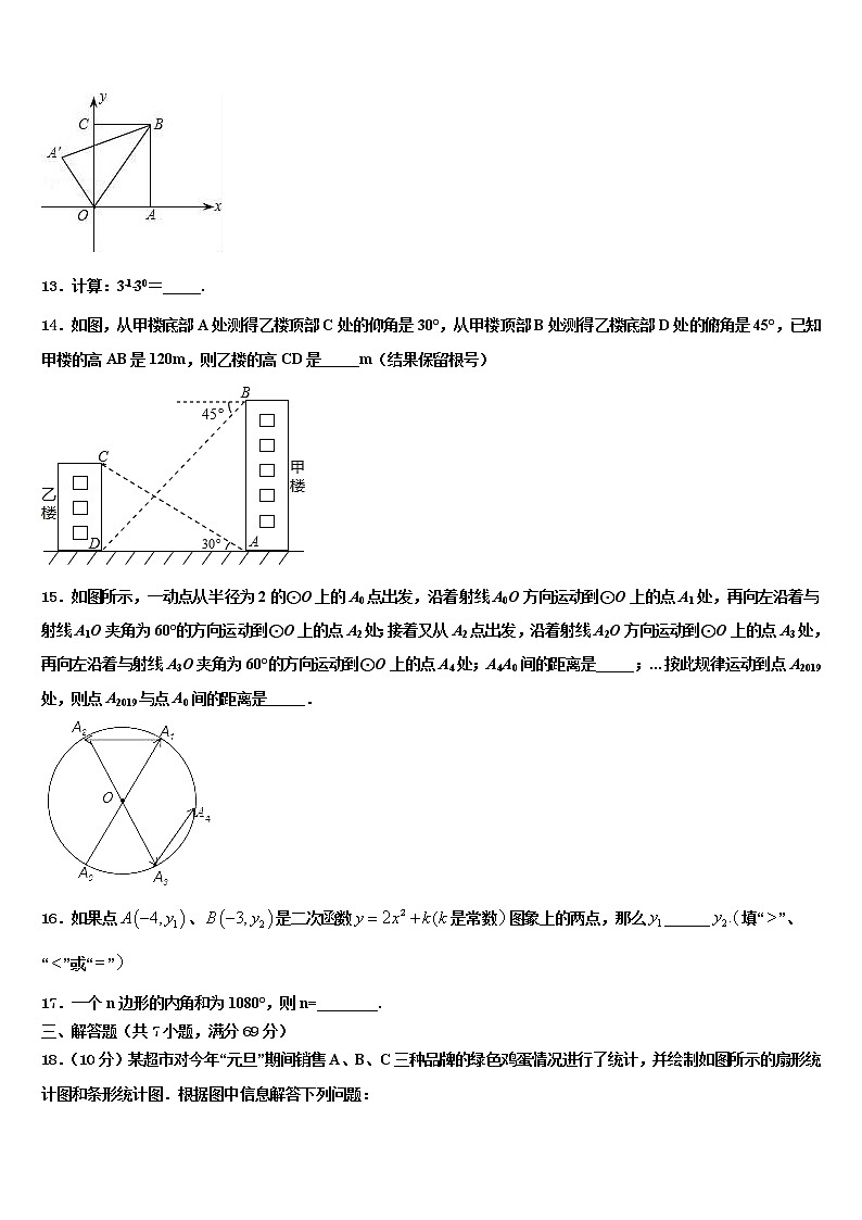 2022届绵阳市重点中学中考联考数学试题含解析03