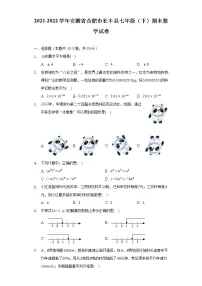 2021-2022学年安徽省合肥市长丰县七年级（下）期末数学试卷（含解析）