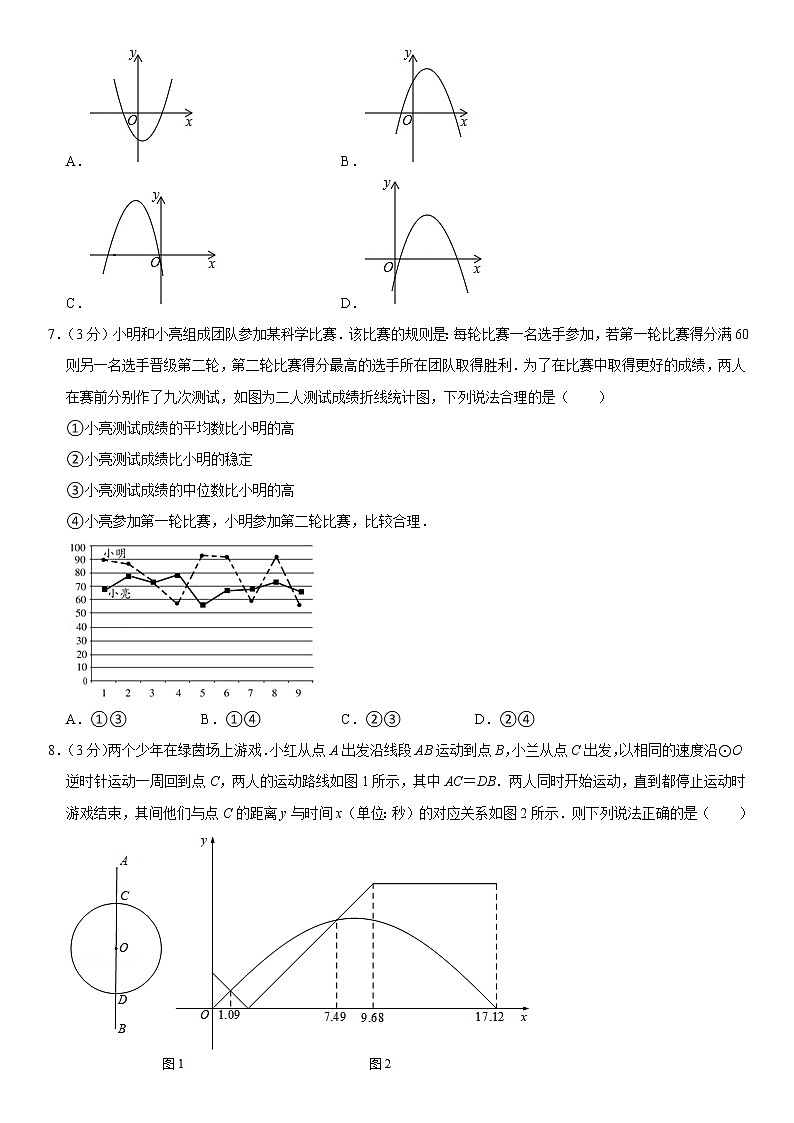 2020-2021学年北京市西城区三帆中学九年级10月考----无答案 试卷02