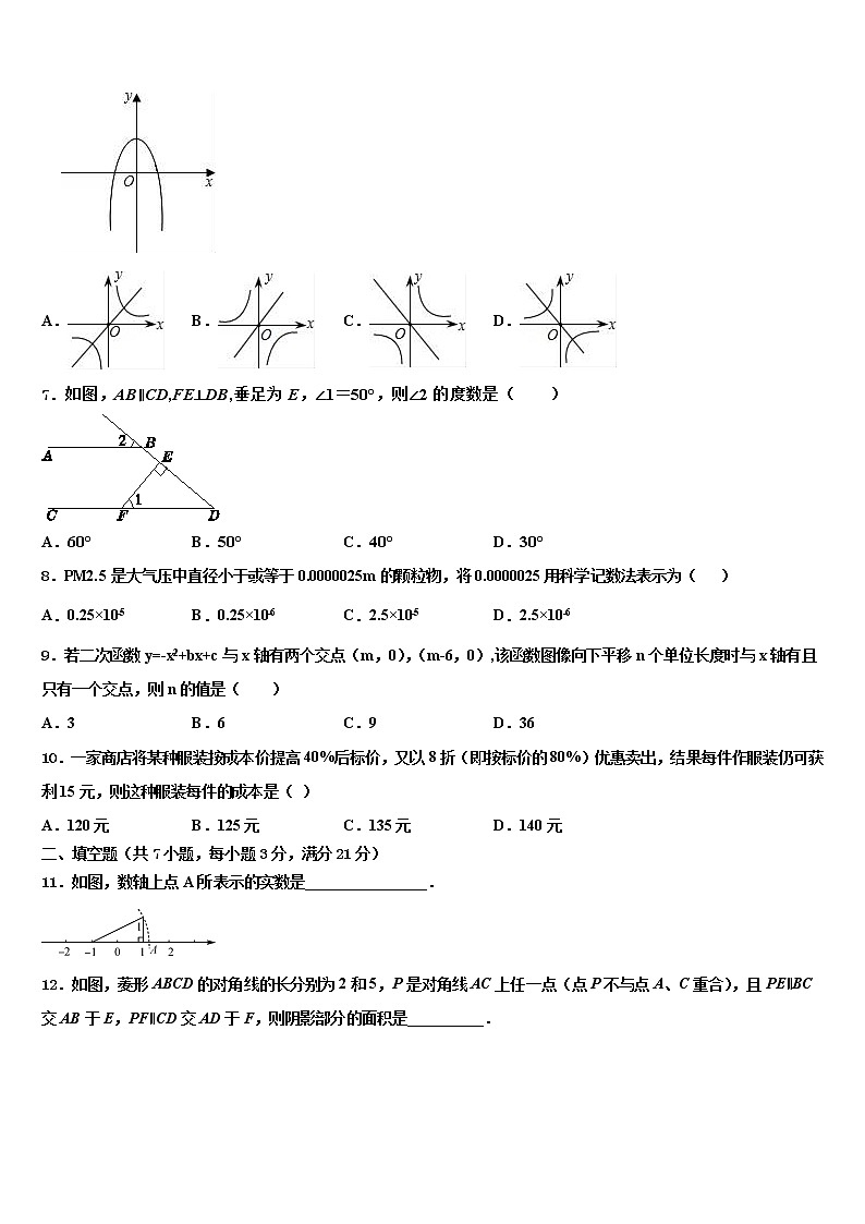 2022届青海省海南州中考数学最后冲刺模拟试卷含解析02