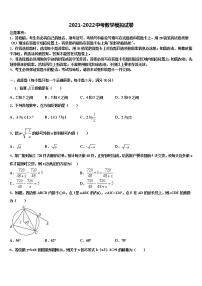2022届山东省济宁梁山县联考中考数学模拟预测试卷含解析