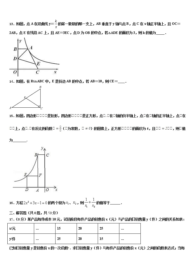 2022届山东省潍坊市市级名校中考联考数学试题含解析03