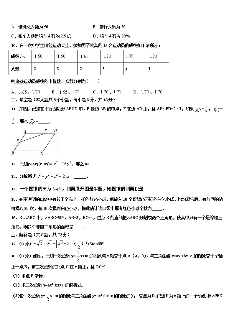 2022届四川省德阳中学江县重点达标名校中考数学最后冲刺浓缩精华卷含解析第3页