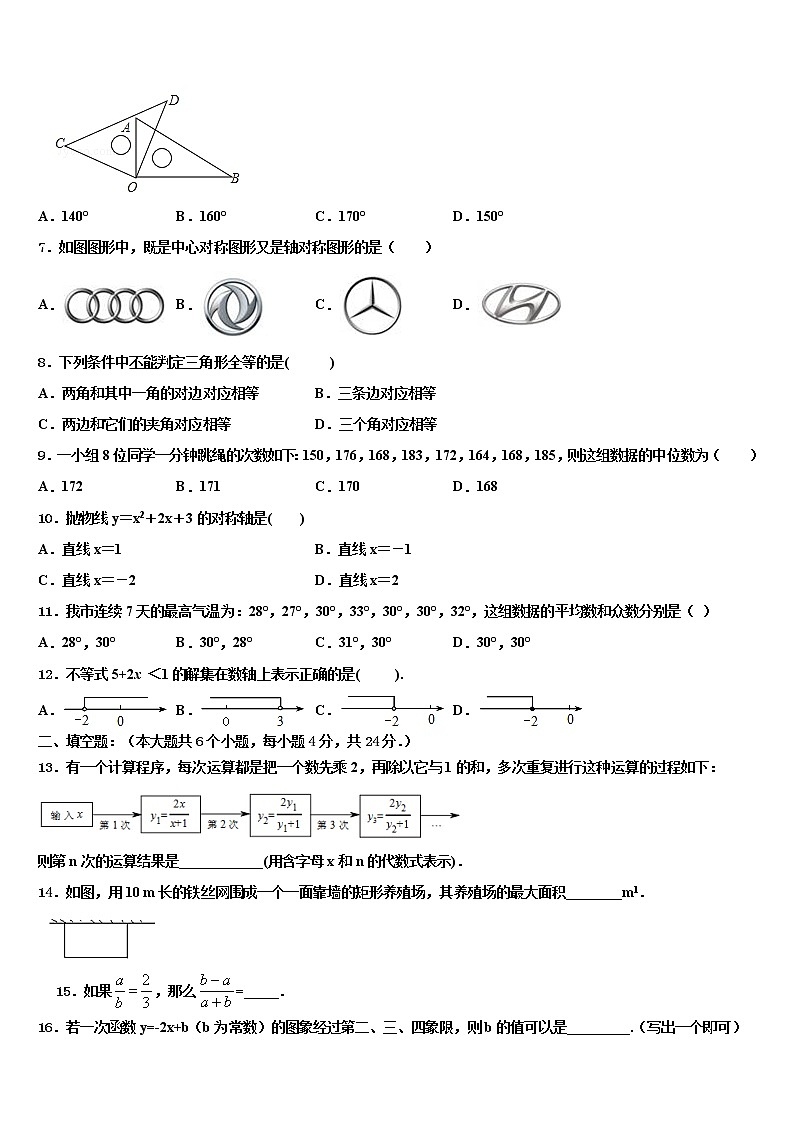 2022届四川省大竹县重点达标名校毕业升学考试模拟卷数学卷含解析02