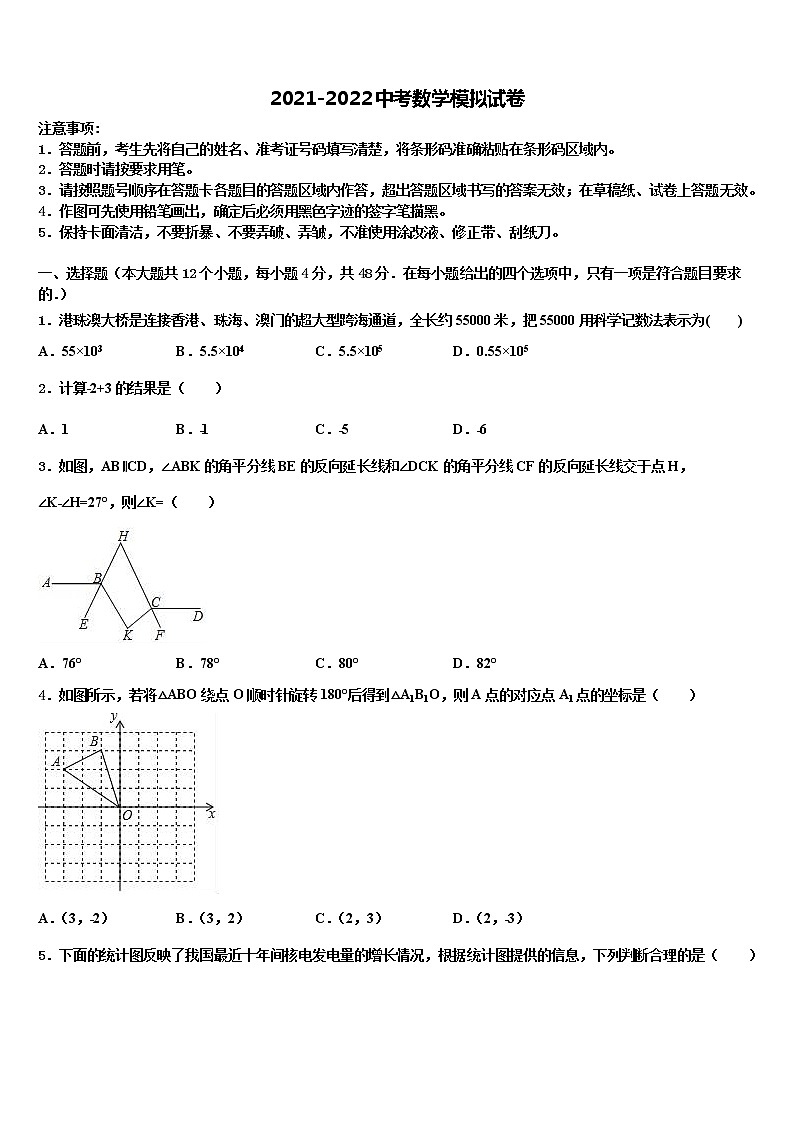 2022年广东省广州市名校联盟重点名校中考数学最后一模试卷含解析第1页
