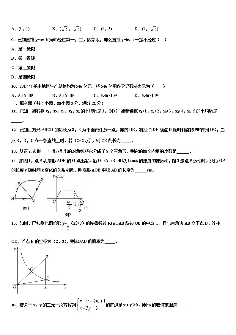 2022年河北省唐山市路北区中考四模数学试题含解析第3页