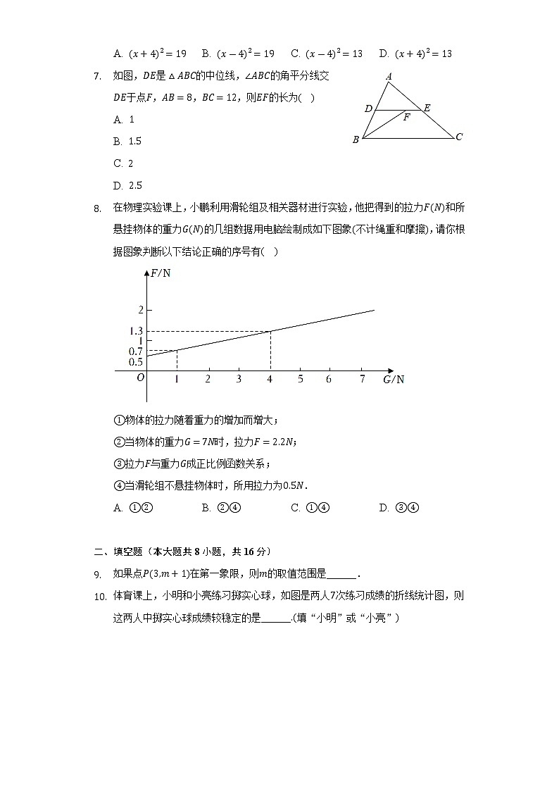北京市昌平区2021-2022学年八年级下学期期末数学试卷(word版含答案)第2页