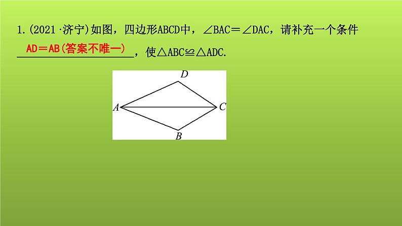 山东省2022年中考数学(五四制)一轮课件:第四章 第4课时 全等三角形第3页